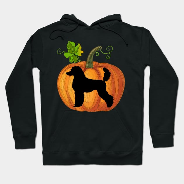 Poodle in pumpkin Hoodie by Flavie Kertzmann